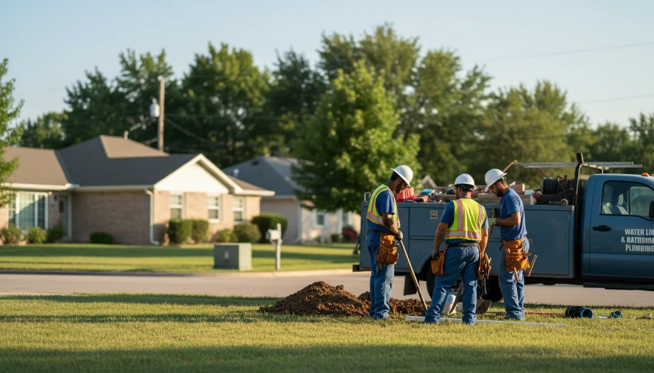 Residential water line and bathroom plumbing service in Berwick, LA